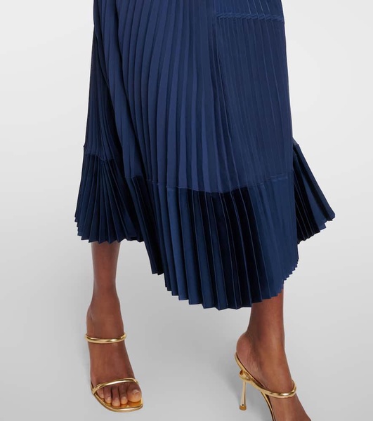 Noah pleated crêpe midi dress