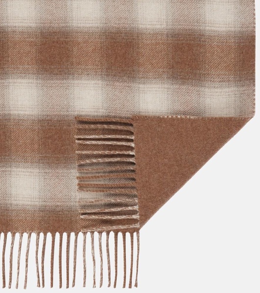 Tartan wool and cashmere scarf