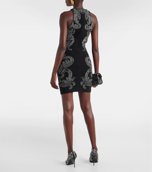 Paisley jacquard Lurex® minidress