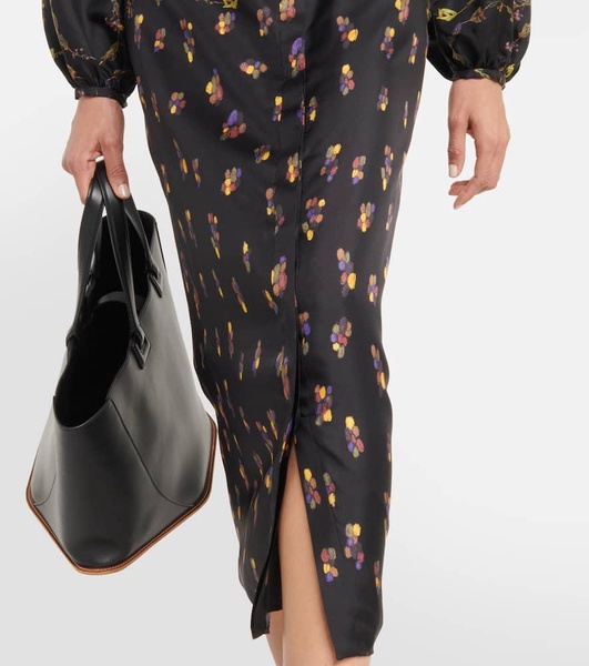 Mauri printed silk twill maxi dress