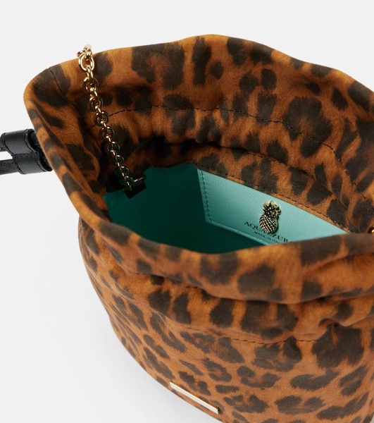 Christy Mini leopard-print suede pouch