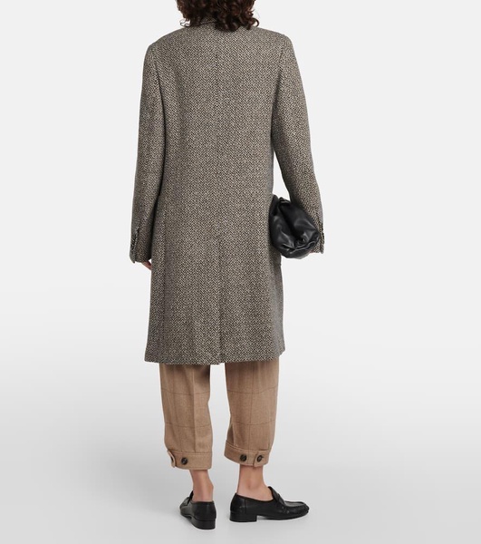 Herwin herringbone linen and cashmere coat