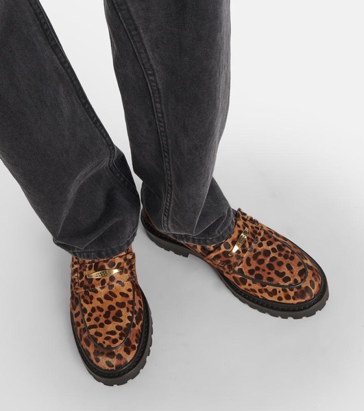 Frezza leopard-print calf hair loafers