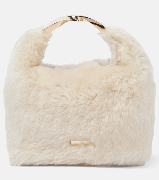 Twist Mini shearling tote bag