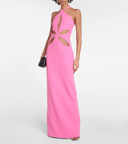 Cutout halterneck gown