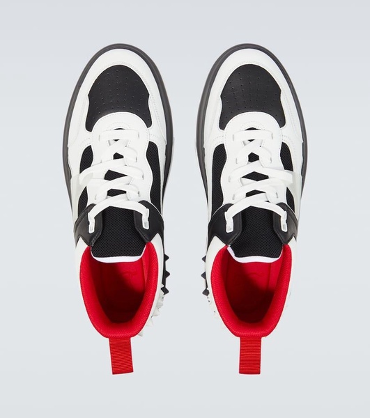 Astroloubi leather-trimmed sneakers