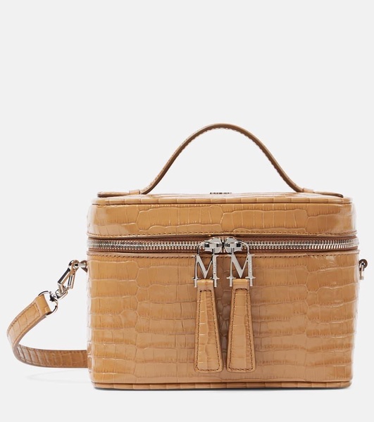 Vanity Mini croc-effect leather crossbody bag