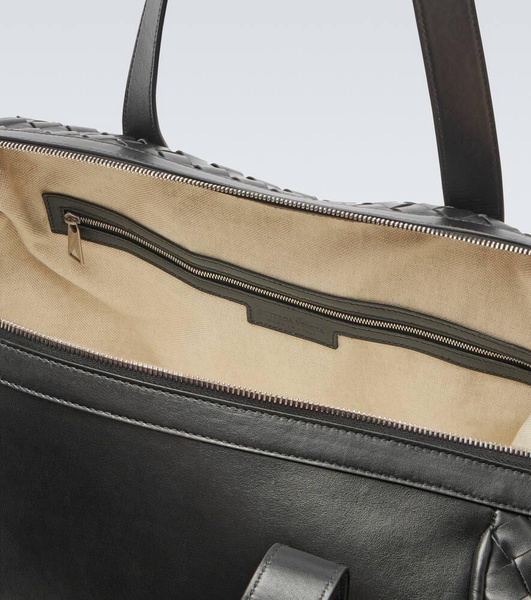 Helix leather duffel bag