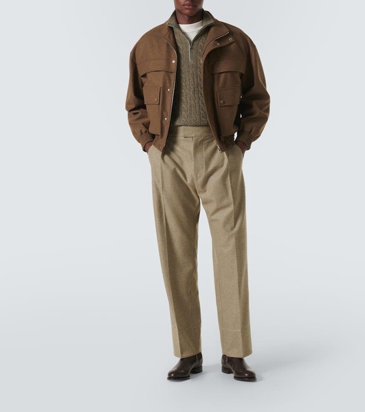 Reinga wool and cashmere straight pants