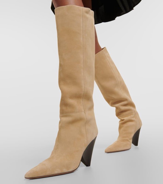 Lakita suede knee-high boots