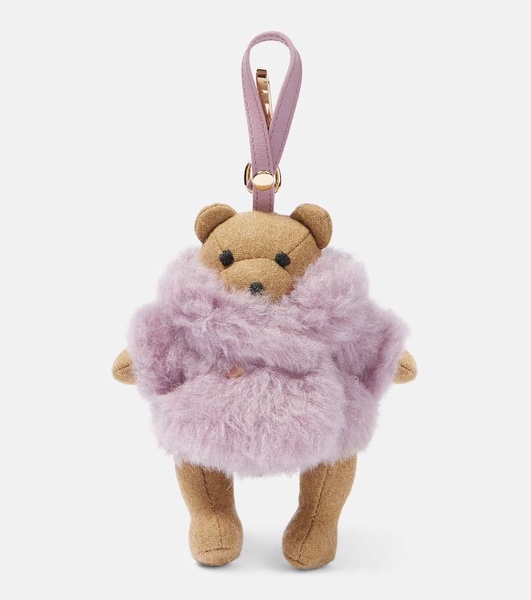 Teak teddy bag charm