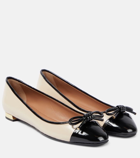 Parisina bow-detail leather ballet flat