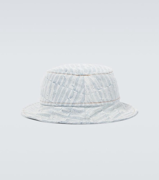 Logo denim bucket hat