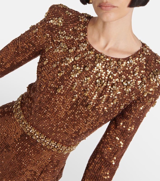 Georgia sequined embellished gown