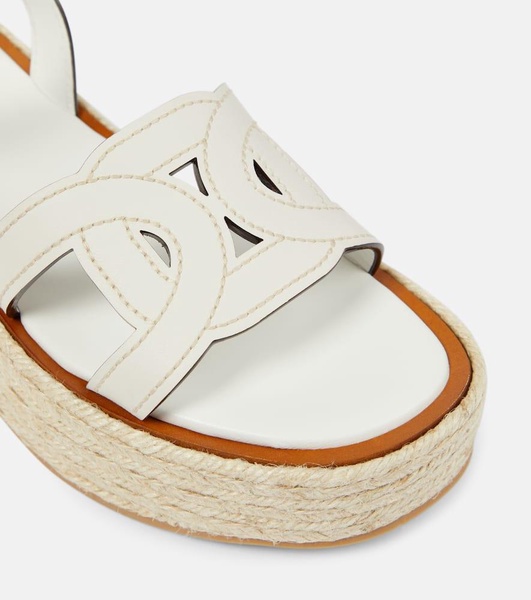 Kate leather espadrille wedges