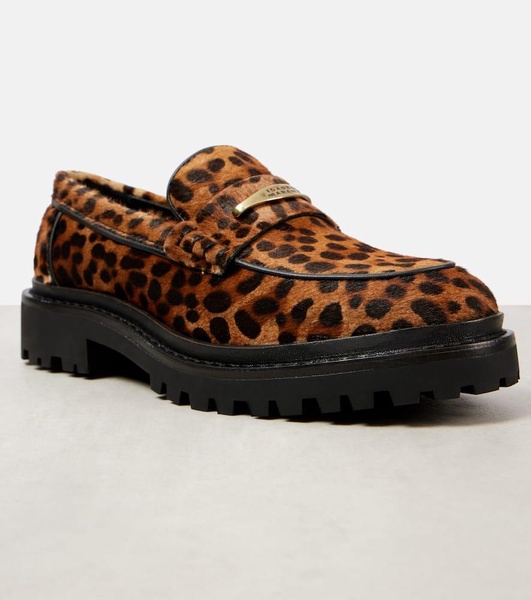 Frezza leopard-print calf hair loafers