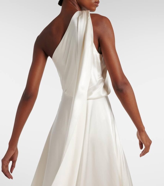 Bridal Pamela draped silk satin gown