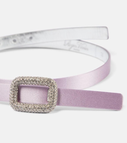 Viv' Choc embellished satin belt