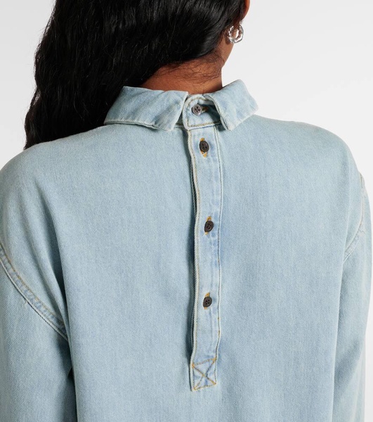 Denim turtleneck top