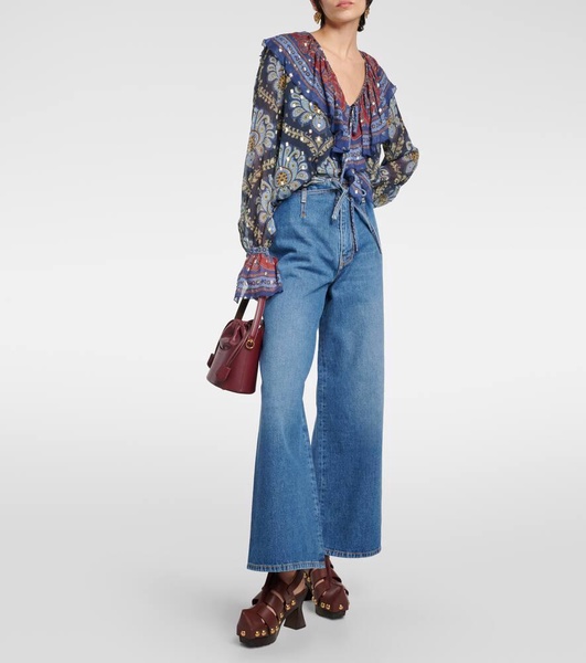 High-rise wide-leg jeans