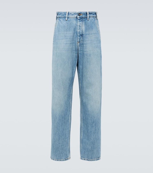 Mid-rise straight jeans