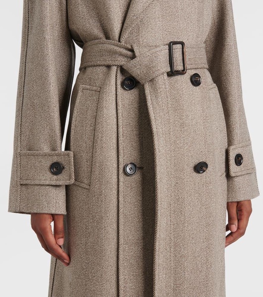 Foster herringbone virgin wool coat