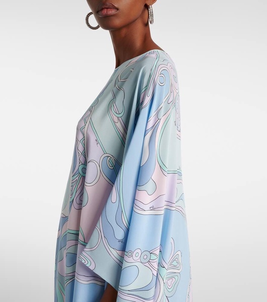 Orchidee silk crepe de chine kaftan