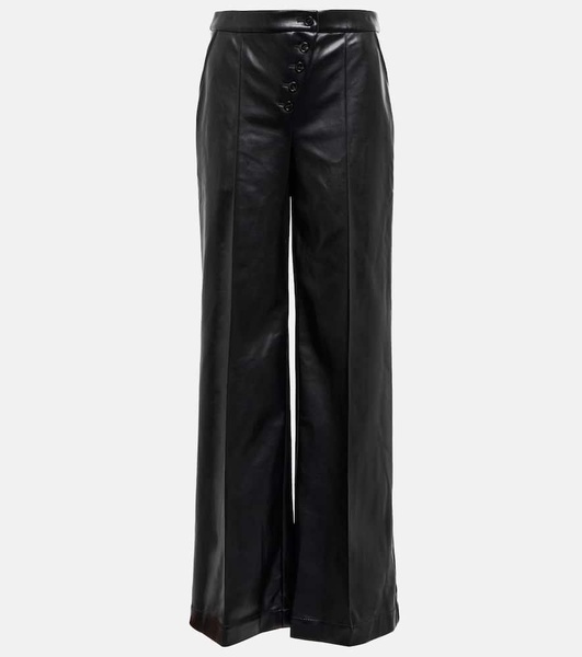 Lynda wide-leg faux leather pants