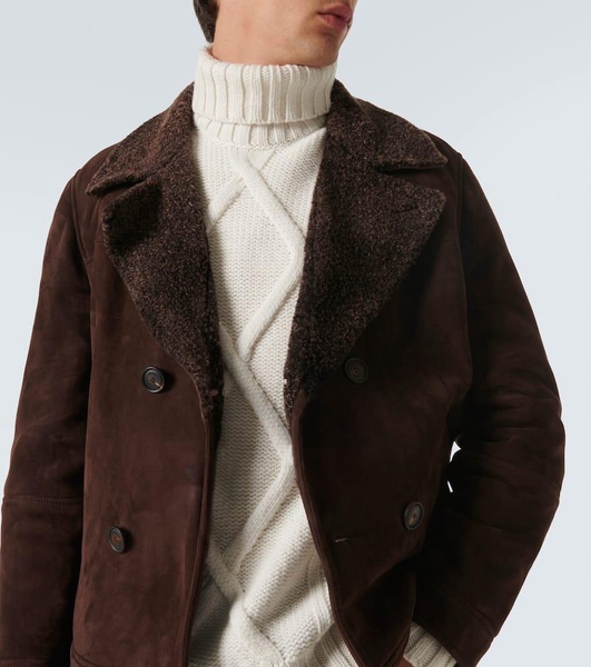 Shearling-lined leather jacket