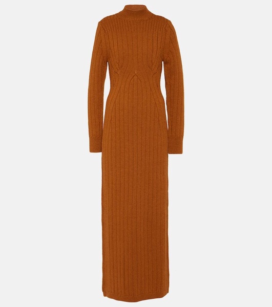 Teagan cable-knit wool maxi dress