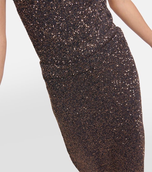 Milos metallic knit maxi skirt