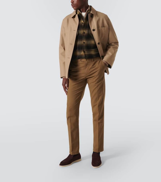 Carlo cotton-blend satin chinos