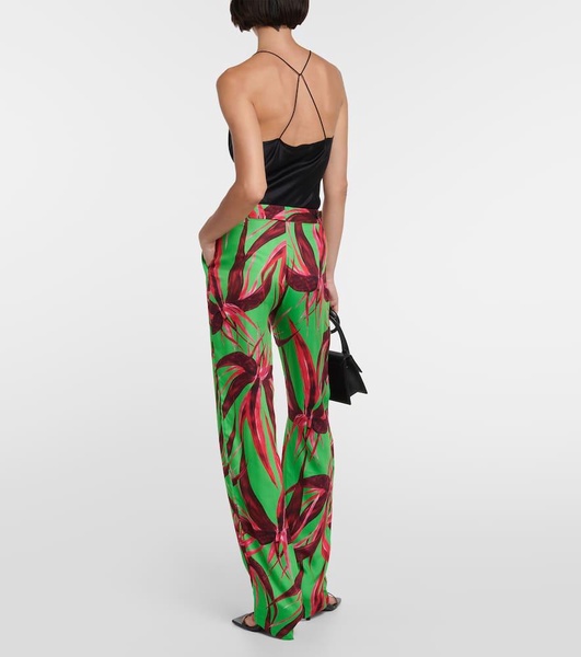 Floral straight pants