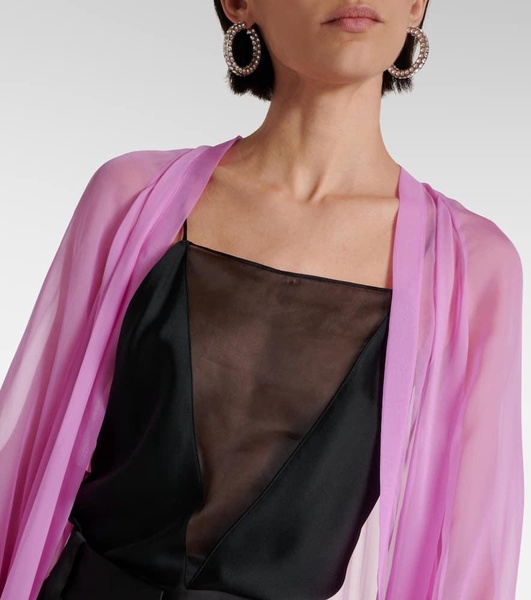 Medicea silk chiffon robe