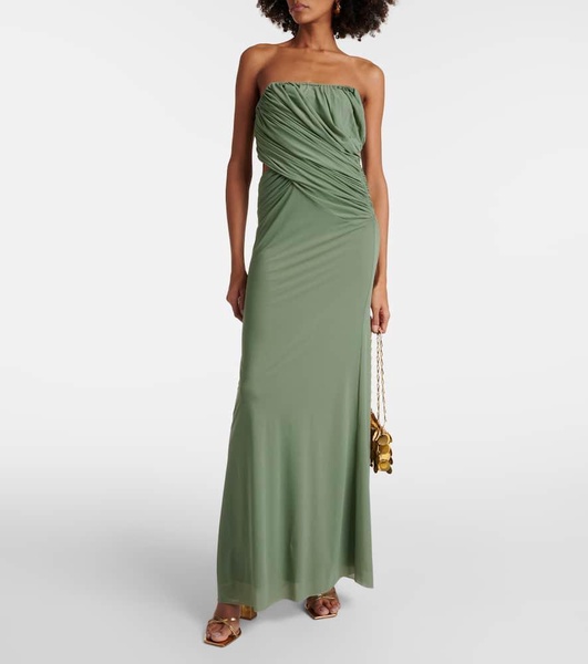 Cutout jersey maxi dress