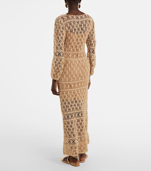 Bianca cotton crochet maxi dress