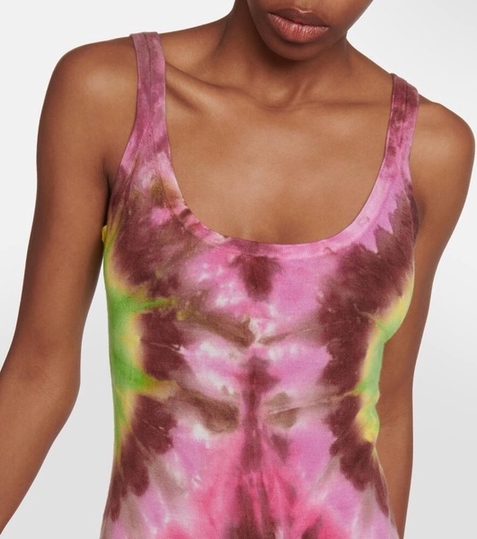 Graham tie-dye cashmere tank top