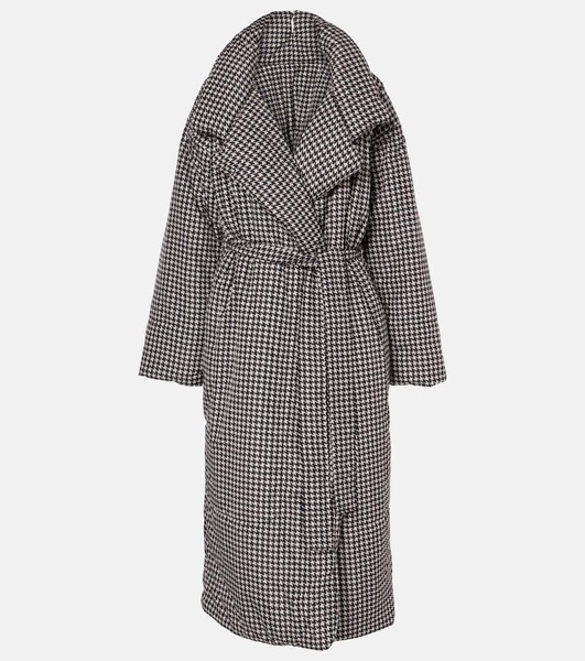 Sleeping Bag houndstooth wrap coat