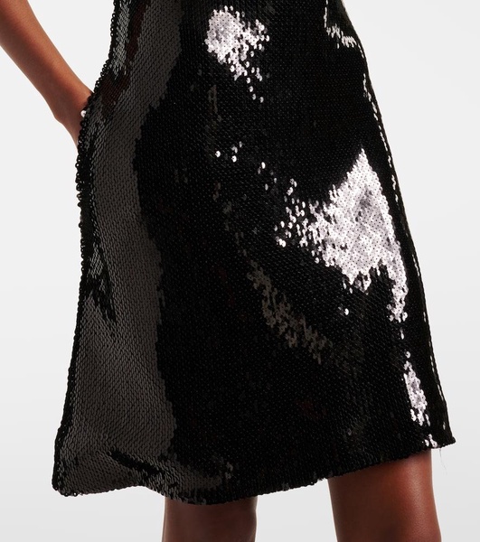 Embellished sequined minidress