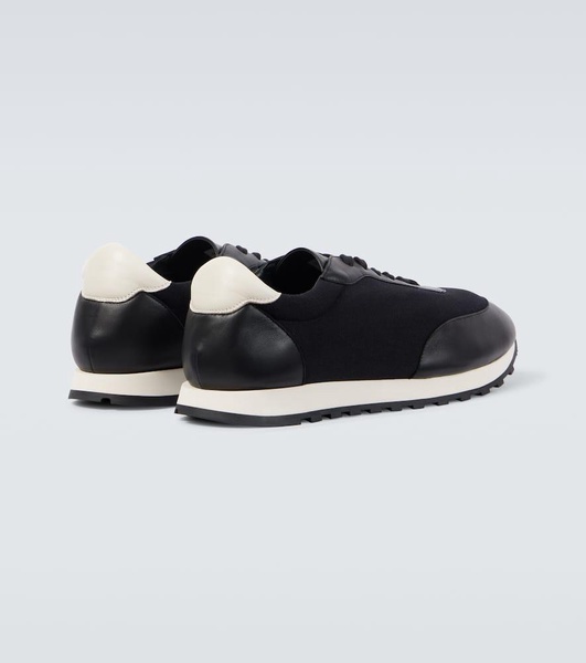 Owen leather-trimmed sneakers