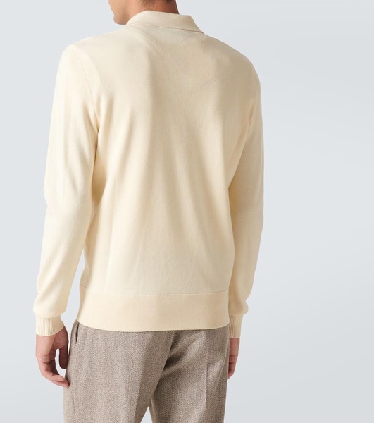 Wool polo sweater