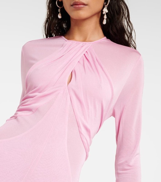 Rosemagd asymmetric jersey midi dress