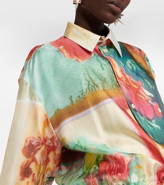 Printed silk shirt