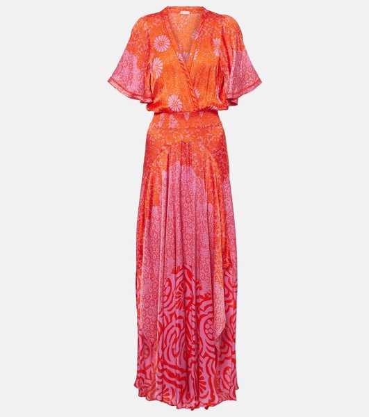 Mabelle printed front-slit maxi dress