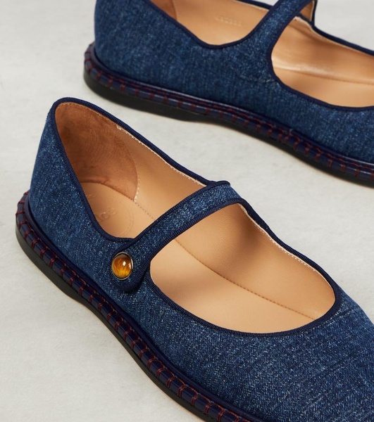 Rubie denim ballet flats