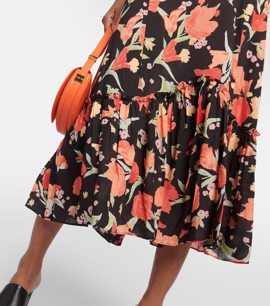 June square-neck midi dress