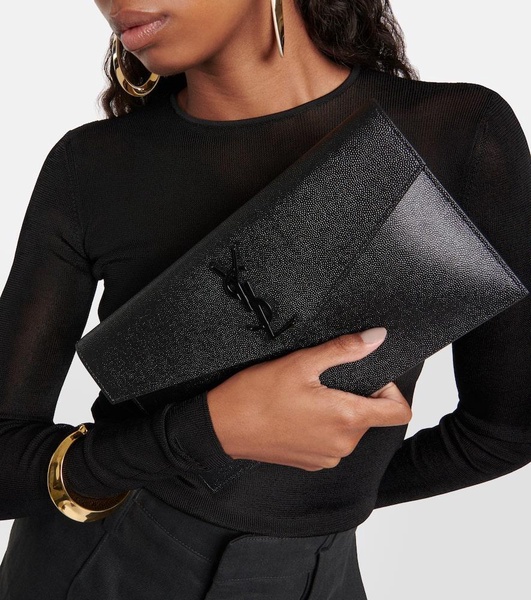 Leather Uptown Clutch Bag