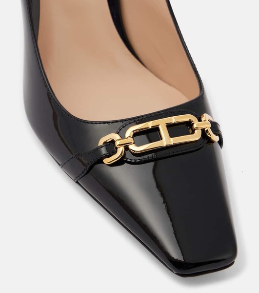 Whitney patent leather slingback pumps