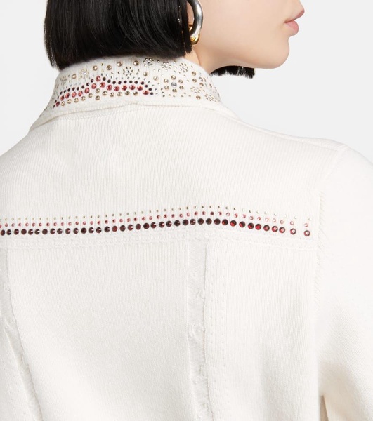 Embellished cashmere blend jacket