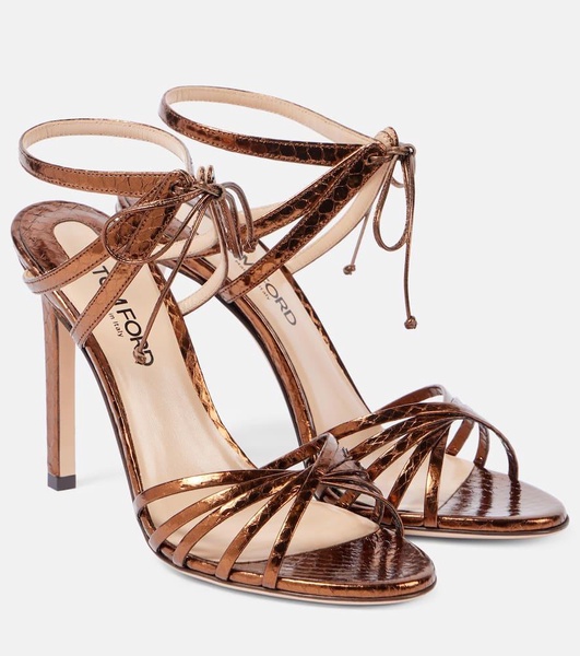 Angelica 105 snake-effect leather sandals